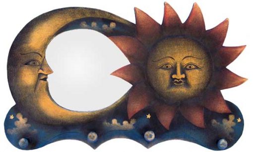 Sun & Moon Coat Rack and Mirror