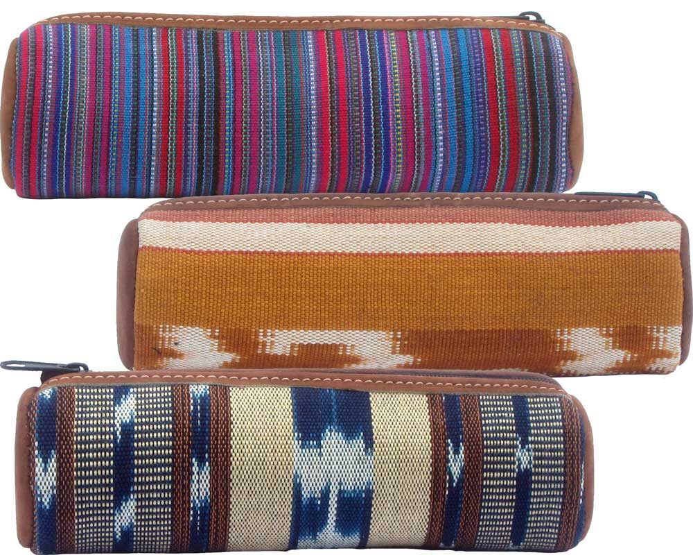 Tube Purse with Suede Trim