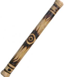 Bamboo Rainstick with Burnt Sun Design, 24 inches long