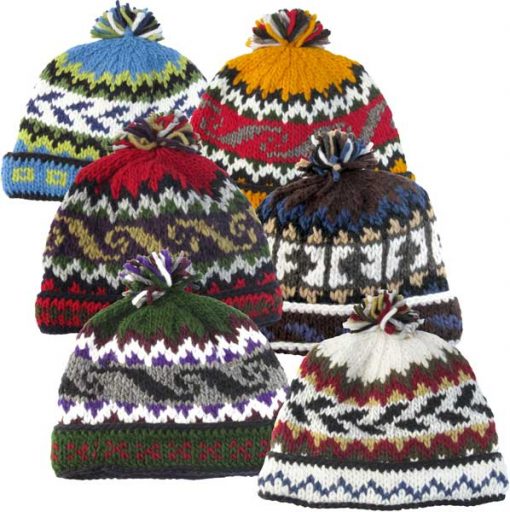Wool Knit Hat with Polar-Fleece Lining