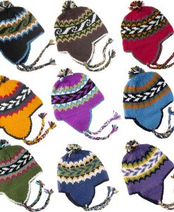 Knit Wool Hat with Earflaps