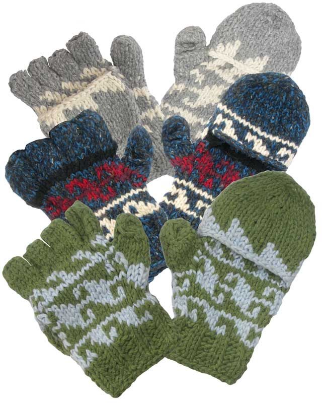 Wool Fingerless Mittens