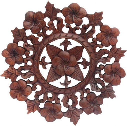 12 inch Floral Wood Carving