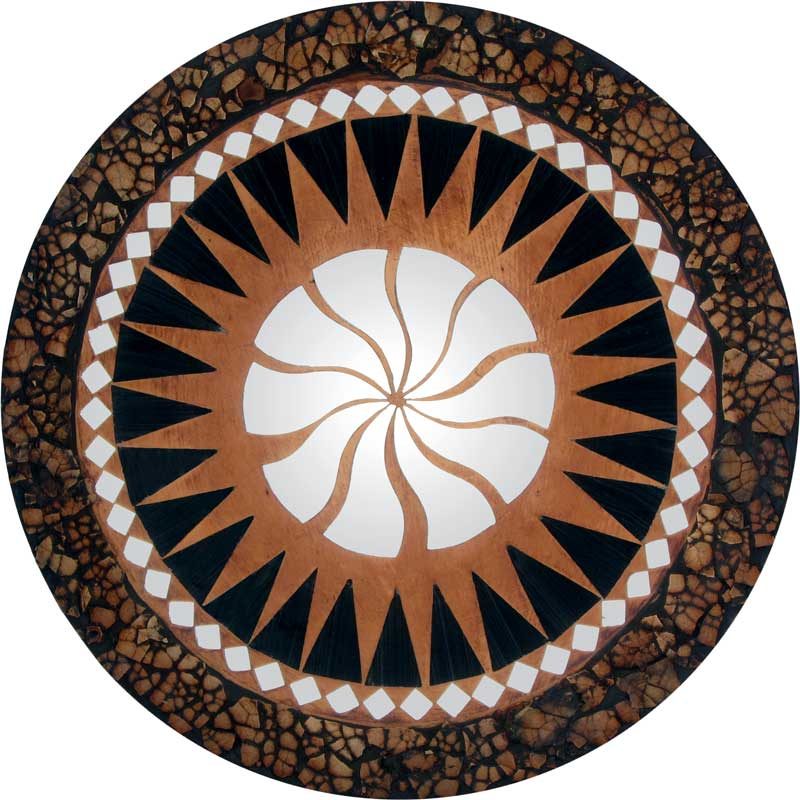Flower Petal Mosaic Mirror