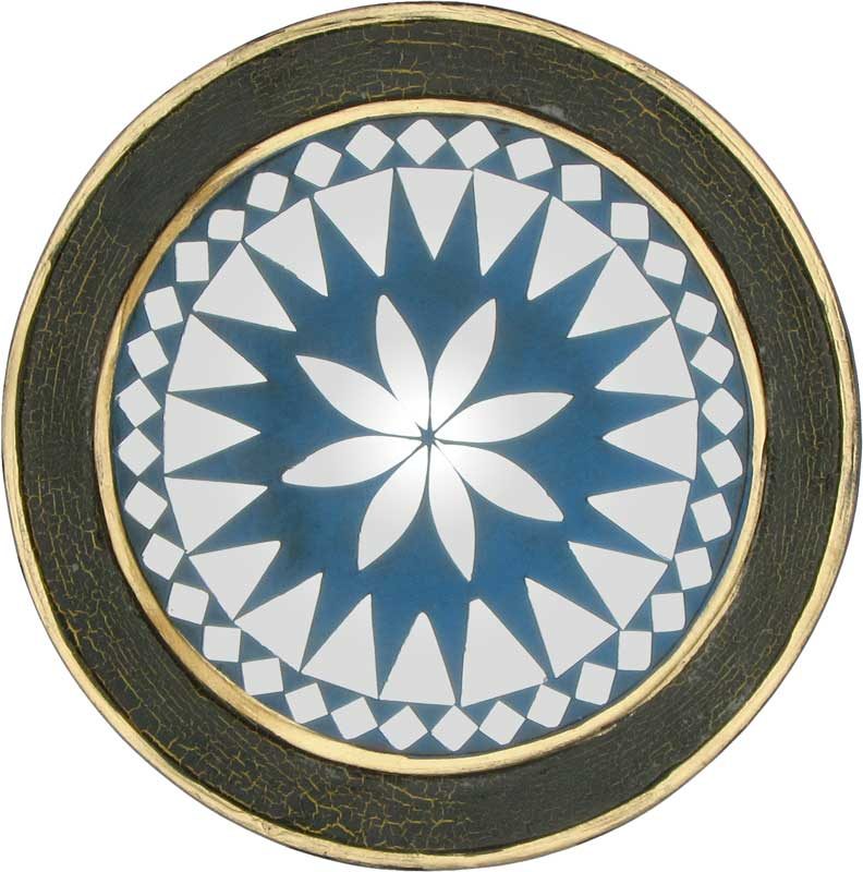 Small Green and Blue Mosaic Mirror