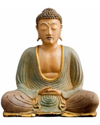 Hand-Painted Resin Buddha 9"x 7"x 5"