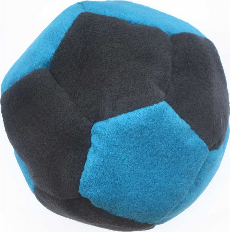 Sand Hacky Sack - Faux Suede Footbag in Black and Turquoise