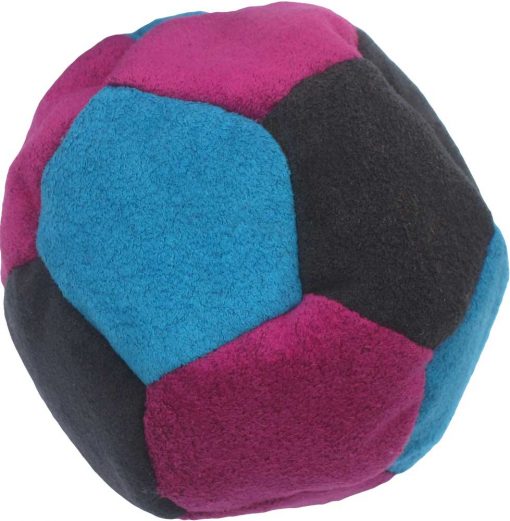 Sand Hacky Sack - Faux Suede Footbag in Black, Turquoise and Fuchsia