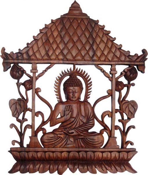 Buddha Relief Wood Carving
