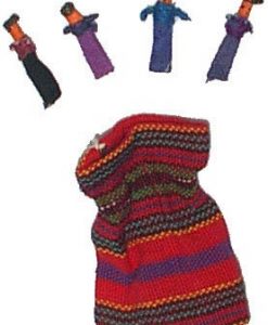 Guatemalan Worry Dolls in a Cloth Bag