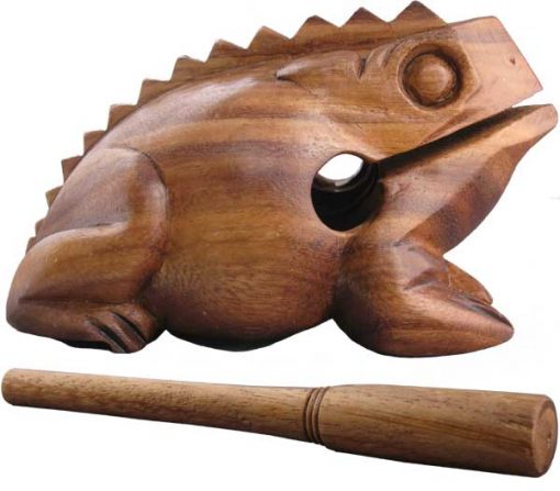 Extra Large Wood Percussion Frog, 7" long