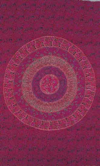 Red Mandela Indian Bedspread