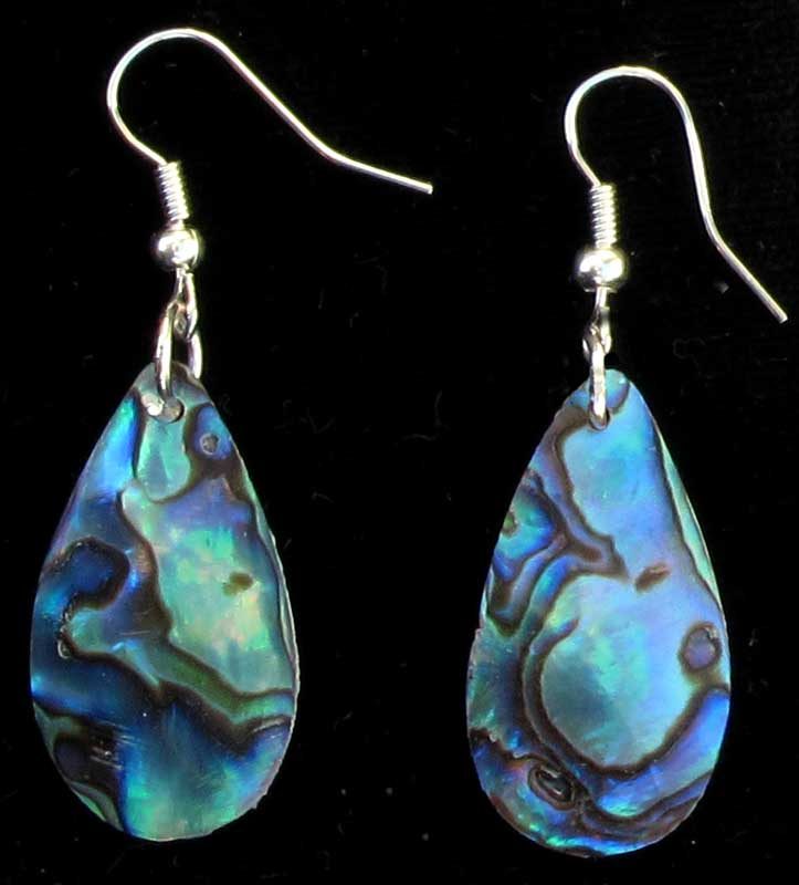 Tear Drop Paua Shell Earrings