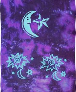 Purple Sarong with Turquoise Moon & Stars