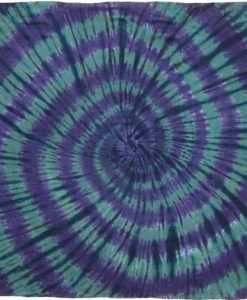 Green and Purple Spiral Tie-Dye Sarong