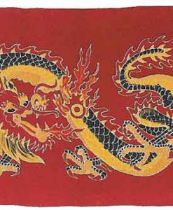 Dragon Sarong with Red Background