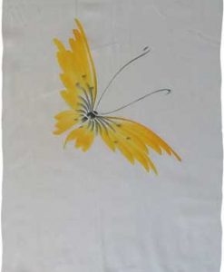 Yellow Hand-Painted Butterfly Sarong