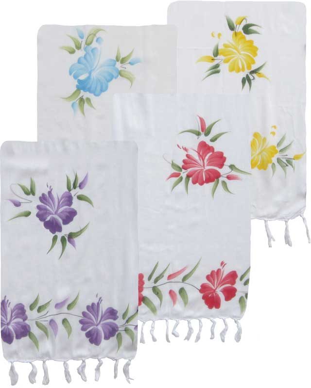 Hand-Painted Flower Sarong