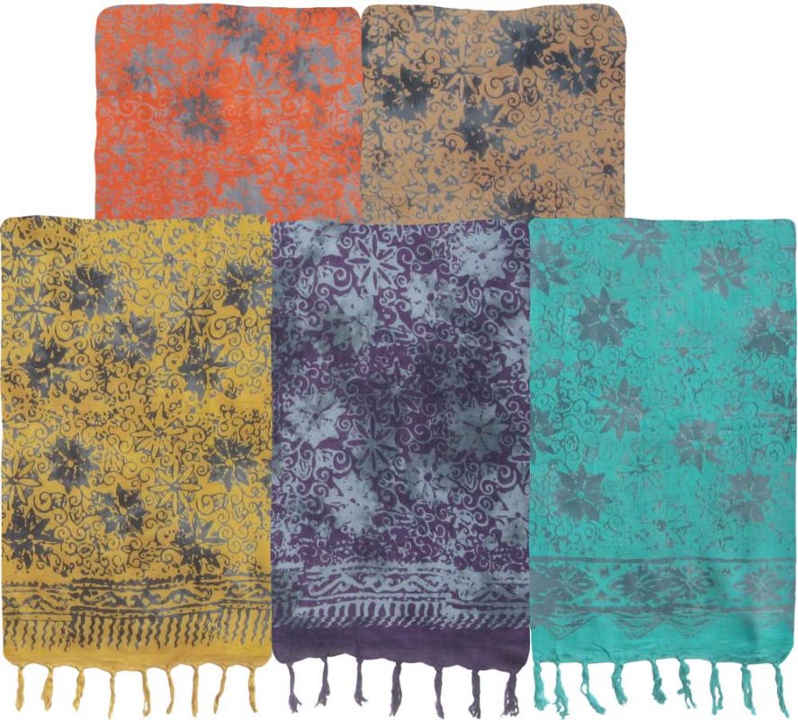 Eight-Pointed Flower Batik Sarong