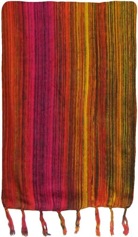 Fuchsia, Red & Yellow Stripes Sarong