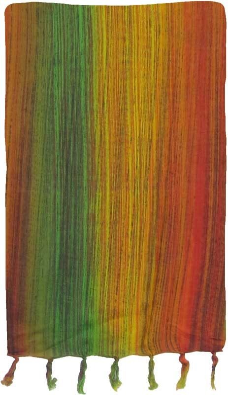 Green, Yellow & Red Stripe Sarong