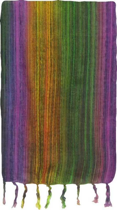 Purple, Green & Yellow Stripe Sarong