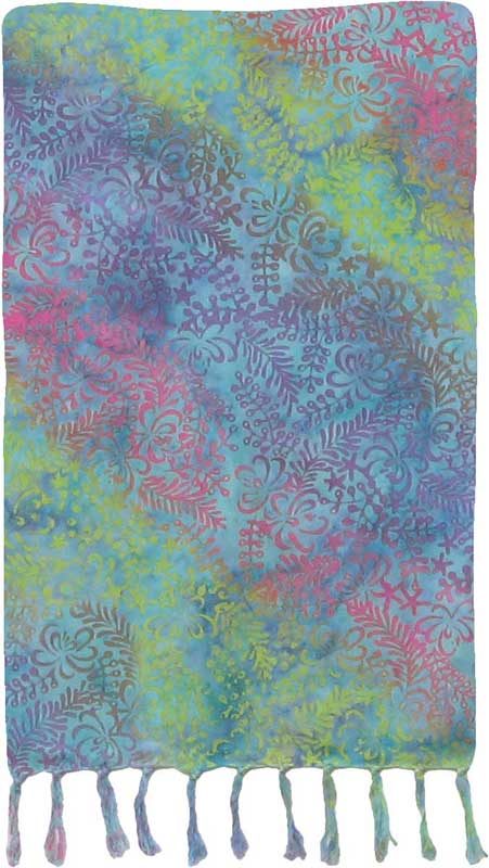 Turquoise Diagonal Ombre Batik Premium Sarong
