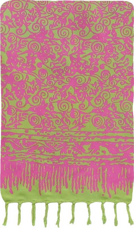 Lime and Fuchsia Premium Batik Sarong