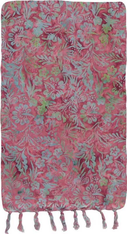 Brick Red Floral Premium Batik Sarong