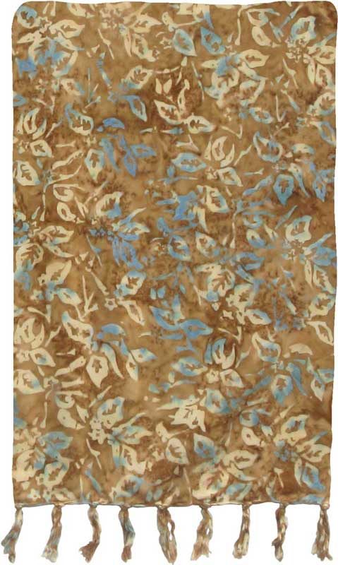 Tan Floral Premium Batik Sarong