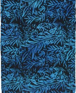 Blue & Turquoise on Black Premium Batik Sarong