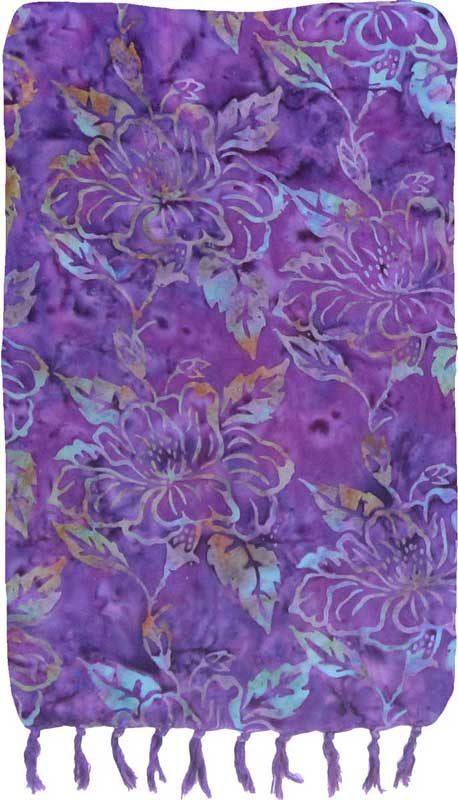 Purple Flower Premium Batik Sarong