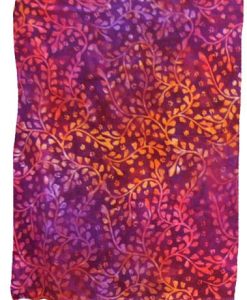Bright Red, Purple & Orange Artisan Batik Sarong in Premium Quality Rayon