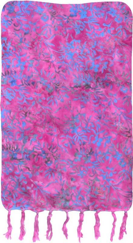 Fuchsia & Brilliant Blue Premium Batik Sarong