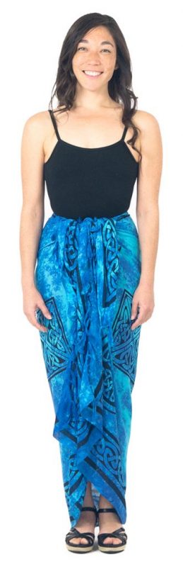 Sarong celtic cross blue