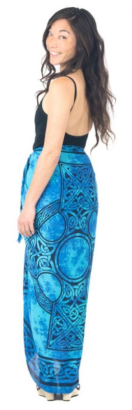 Sarong celtic cross blue