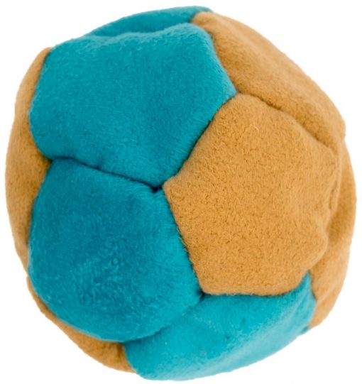 Footbag suede sand filled turquoise coffee sand filled