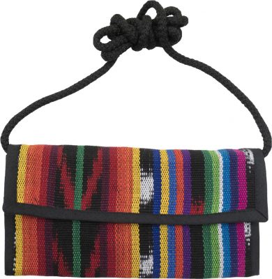 Travel Purse/Wallet with Guatemalan Jaspe Fabric