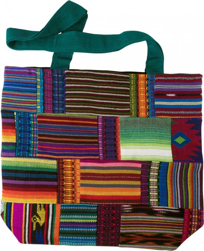 guatemalan patchwork shopping bag