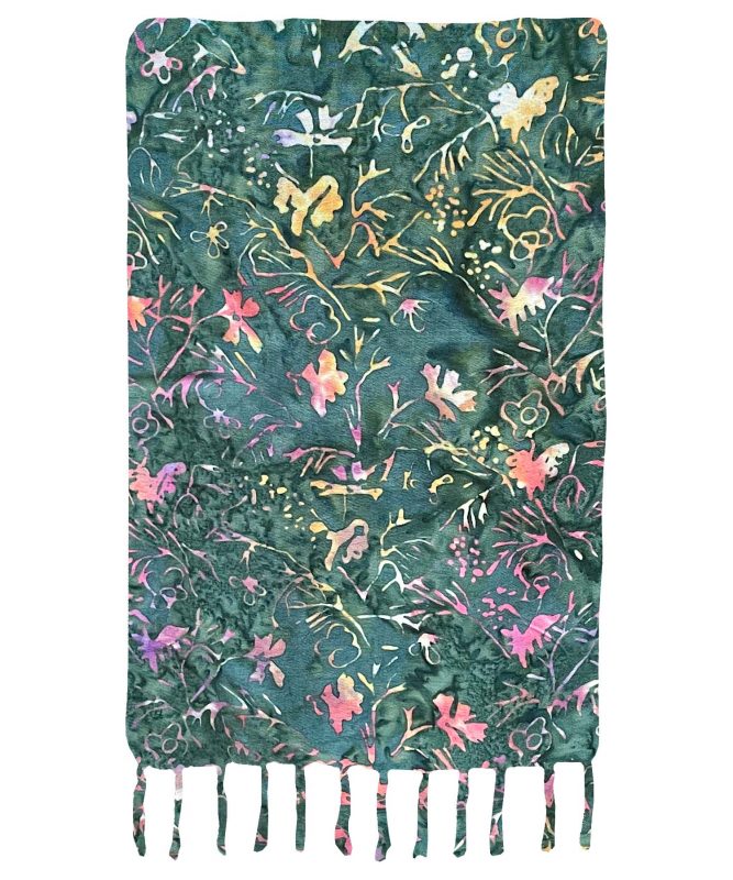 Falling Leaves on Paynes Gray Premium Batik Sarong