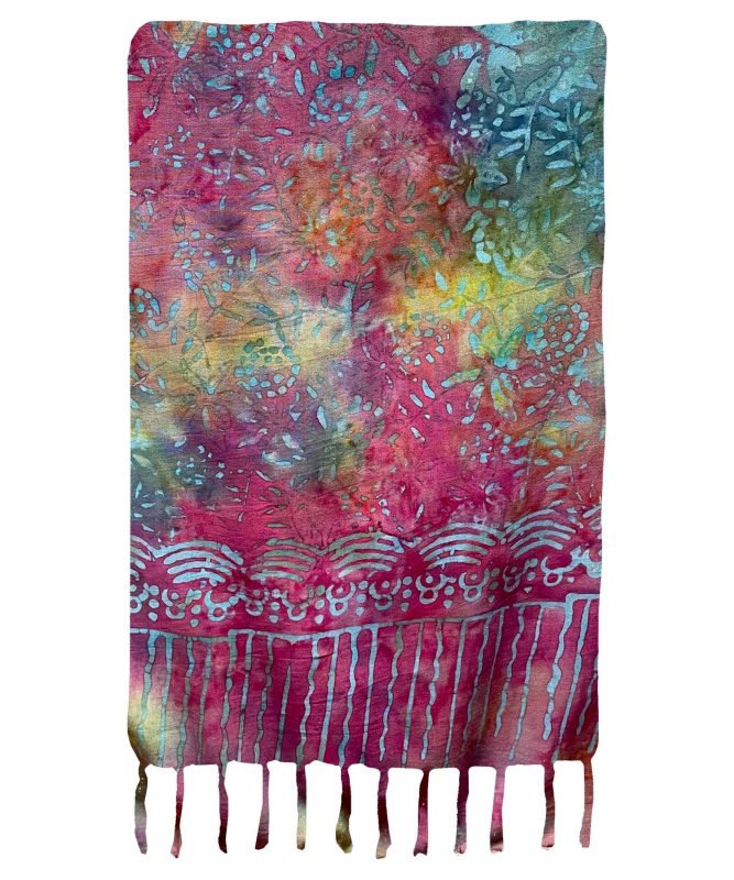 Tropical Whispers Floral Premium Batik Sarong