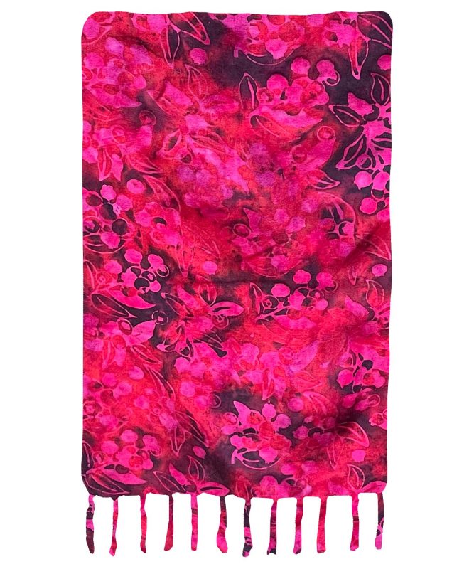 Berry with Black Premium Batik Sarong