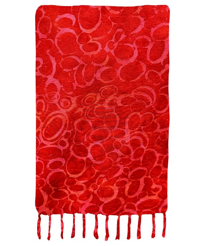 Red Ripple Rings Premium Batik Sarong