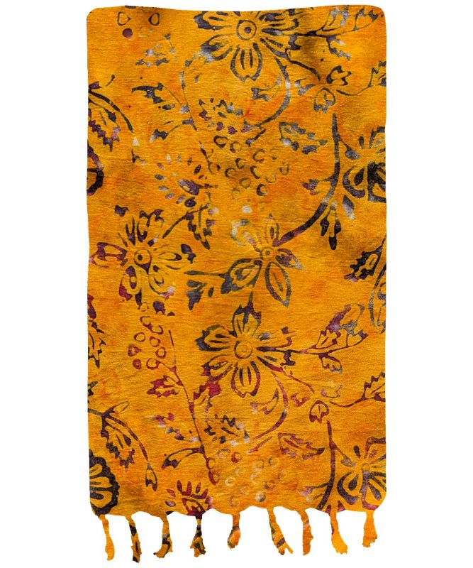 Joyful June Yellow Premium Batik Sarong