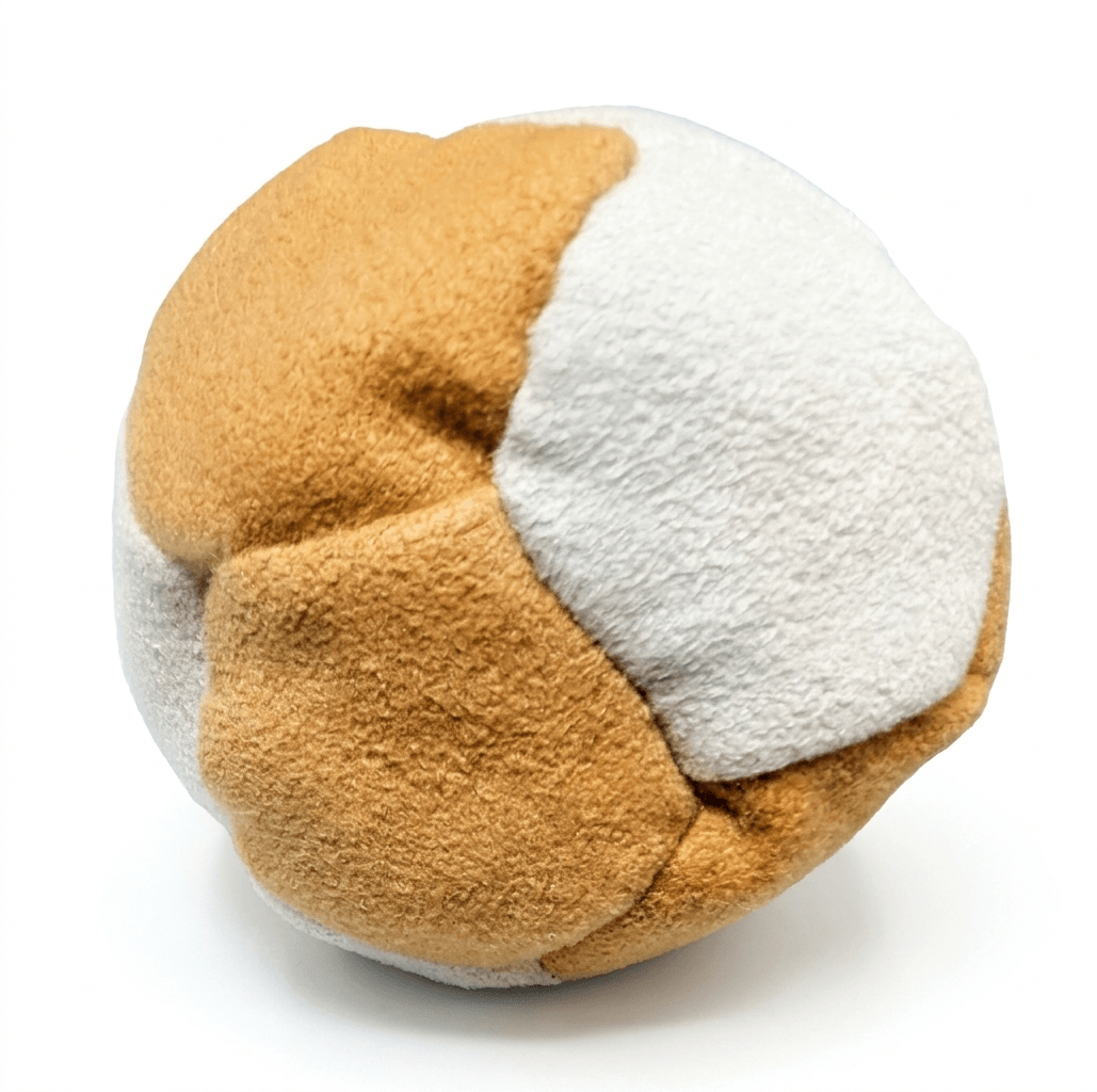 Sand Hacky Sack - Faux Suede Footbag in Toffee and Grey
